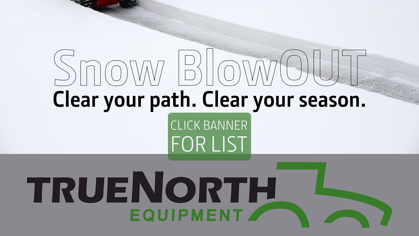 Call to Make an Offer on Snow Removal Equipment