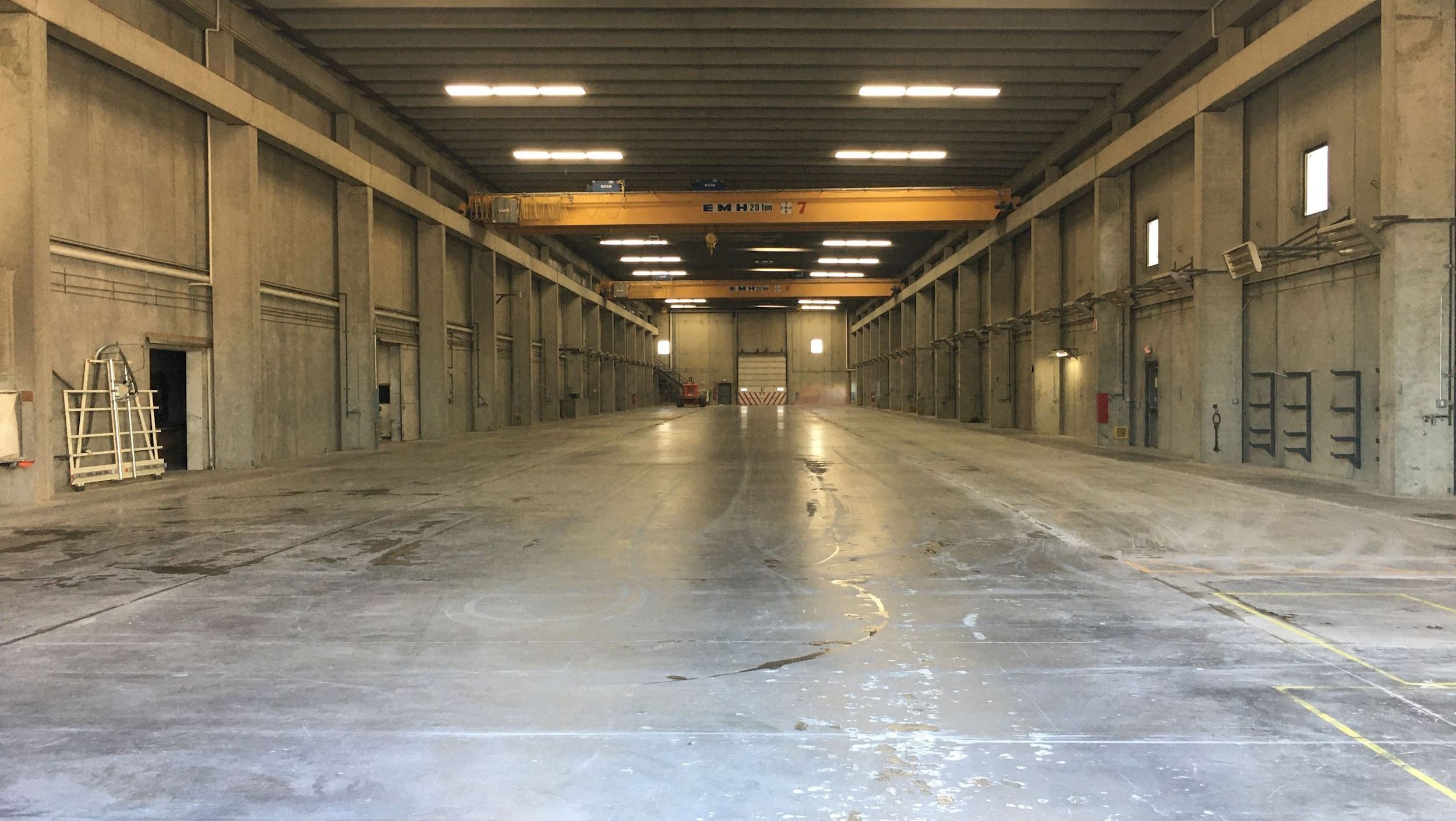 Inside former Wells Concrete Building located in Grand Forks